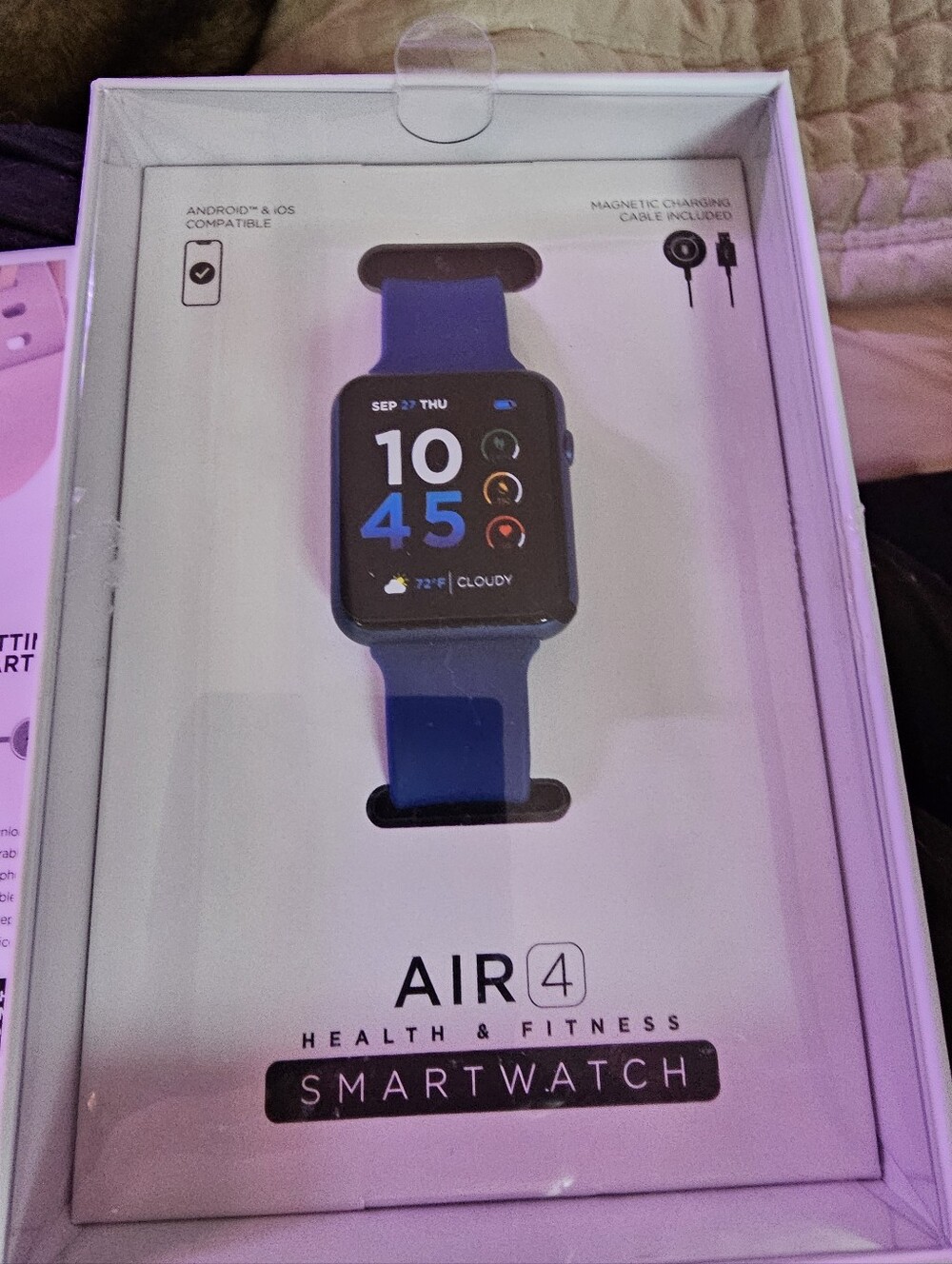 iTOUCH Air 4 Smartwatch, Blue - Health & Fitness NIB Retail $59.99